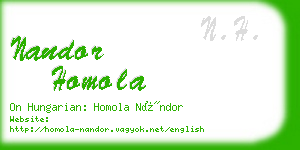 nandor homola business card